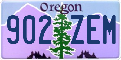 OR license plate 902ZEM