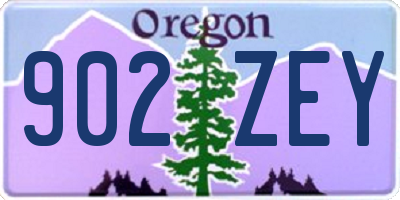 OR license plate 902ZEY