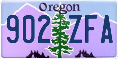 OR license plate 902ZFA