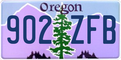 OR license plate 902ZFB