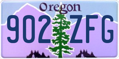 OR license plate 902ZFG