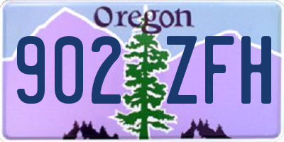OR license plate 902ZFH