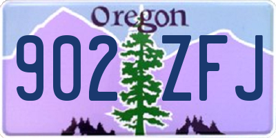 OR license plate 902ZFJ