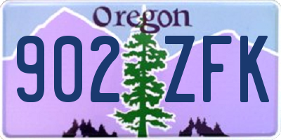 OR license plate 902ZFK