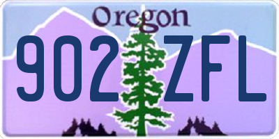 OR license plate 902ZFL