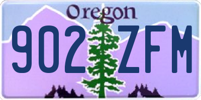OR license plate 902ZFM