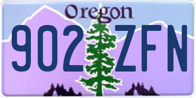 OR license plate 902ZFN