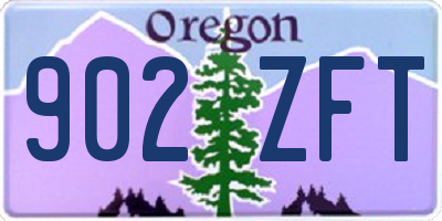 OR license plate 902ZFT