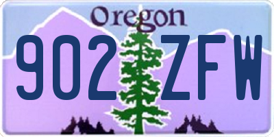 OR license plate 902ZFW