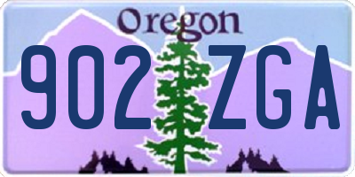OR license plate 902ZGA
