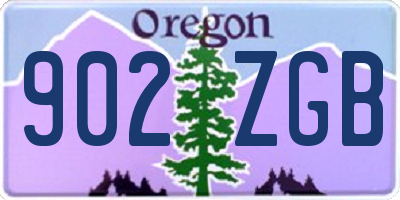 OR license plate 902ZGB