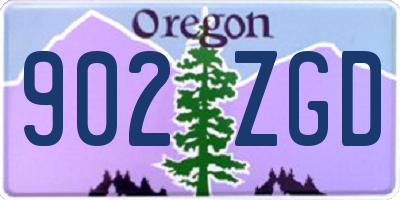 OR license plate 902ZGD