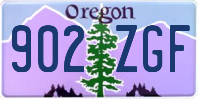 OR license plate 902ZGF
