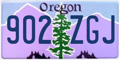 OR license plate 902ZGJ