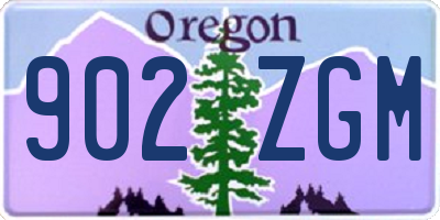 OR license plate 902ZGM