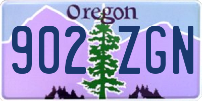 OR license plate 902ZGN