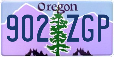 OR license plate 902ZGP