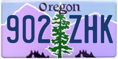 OR license plate 902ZHK