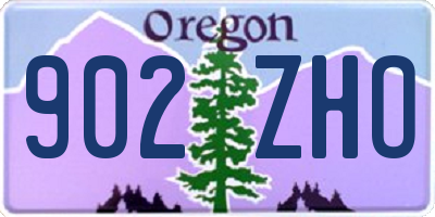 OR license plate 902ZHO