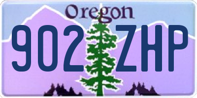 OR license plate 902ZHP