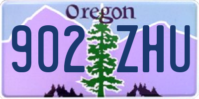 OR license plate 902ZHU