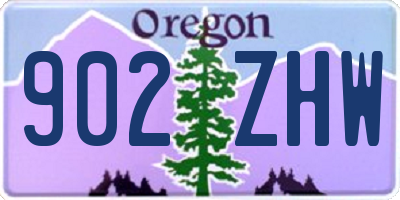 OR license plate 902ZHW