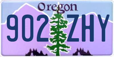 OR license plate 902ZHY