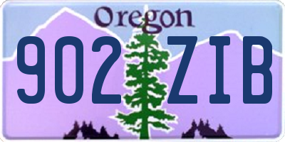 OR license plate 902ZIB