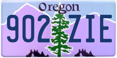 OR license plate 902ZIE