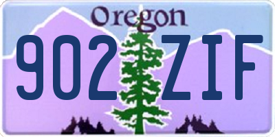 OR license plate 902ZIF
