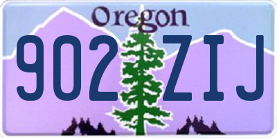 OR license plate 902ZIJ