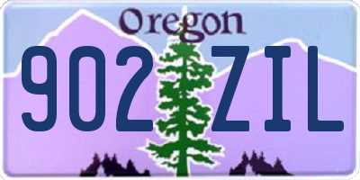 OR license plate 902ZIL