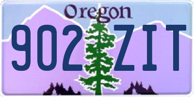 OR license plate 902ZIT