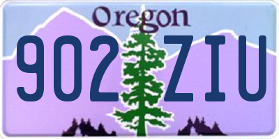 OR license plate 902ZIU