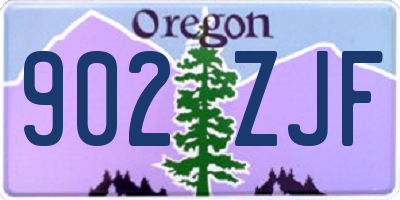 OR license plate 902ZJF