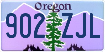 OR license plate 902ZJL