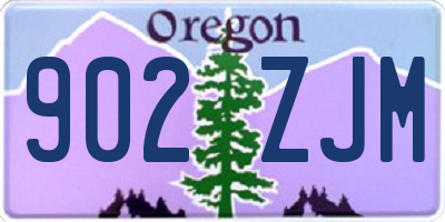 OR license plate 902ZJM