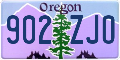 OR license plate 902ZJO