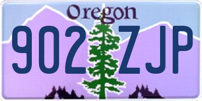 OR license plate 902ZJP