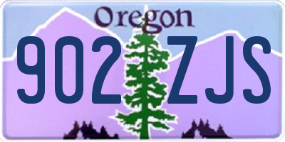 OR license plate 902ZJS
