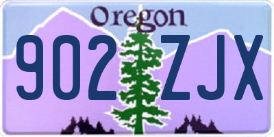 OR license plate 902ZJX