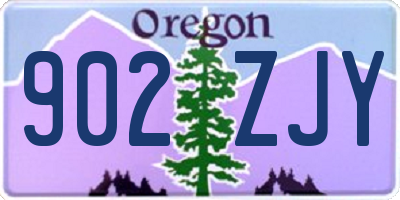 OR license plate 902ZJY