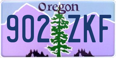 OR license plate 902ZKF
