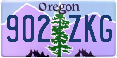 OR license plate 902ZKG
