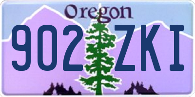 OR license plate 902ZKI