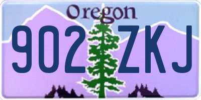 OR license plate 902ZKJ