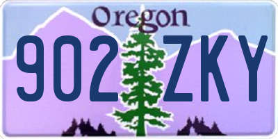 OR license plate 902ZKY
