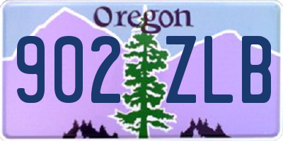 OR license plate 902ZLB