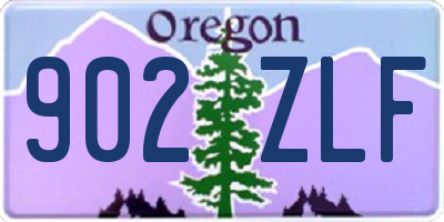 OR license plate 902ZLF