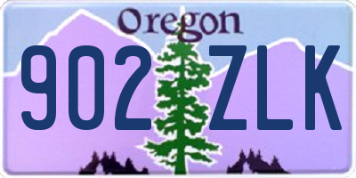 OR license plate 902ZLK